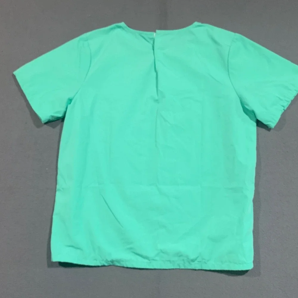 Spirit Halloween Dentist Scrubs Costume Set Mint Green Tooth Applique Size S/M - Picture 7 of 15